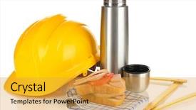  Presentation with octopus on isolated white - Colorful presentation theme enhanced with tea sausages - lunch worker isolated on white backdrop and a  colored foreground