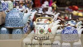  Presentation with tea - Amazing presentation having tea set on market stall backdrop and a coral colored foreground