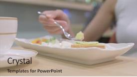  Presentation with tea and coffee - Audience pleasing PPT theme consisting of tea time in coffee shop backdrop and a coral colored foreground