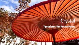  Presentation with map of brazil in red - PPT layouts enhanced with tea tree oil - red umbrella background and a tawny brown colored foreground