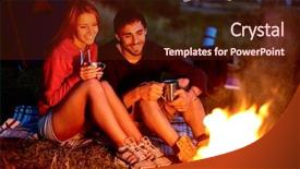  Presentation with tea - Colorful theme enhanced with tea while looking at fire backdrop and a tawny brown colored foreground