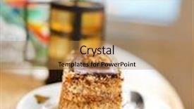  Presentation with tea cake - Slide deck with tea with cake background and a coral colored foreground