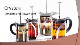  Presentation with herbs - Slide deck having tea with fresh berries and herbs background and a white colored foreground