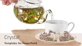  Presentation with fragrant - Amazing theme having tea with fresh fragrant aromatic herbs isolated on white background backdrop and a soft green colored foreground