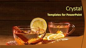  Presentation with cinnamon - Amazing slide set having tea-with-ginger-lemon backdrop and a wine colored foreground
