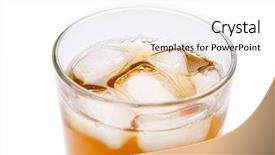  Presentation with ice - Beautiful presentation design featuring tea with ice over white backdrop and a white colored foreground