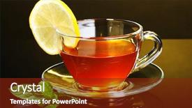  Presentation with lemon and ginger tea - Presentation theme with tea with lemon and mint background and a  colored foreground