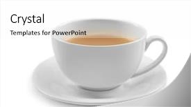  Presentation with milk tea - Audience pleasing presentation theme consisting of tea with milk on white backdrop and a white colored foreground