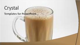  Presentation with milk tea - Beautiful PPT theme featuring tea-with-milk-or-teh backdrop and a white colored foreground