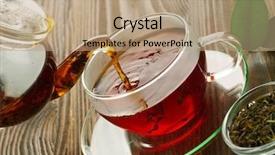  Presentation with tea - Theme featuring tea background and a coral colored foreground