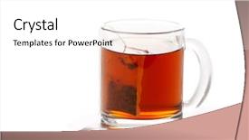  Presentation with tea leaves - Audience pleasing slides consisting of teabags fresh mint leaves - cup of tea backdrop and a  colored foreground