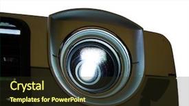  Presentation with projector - Slide set consisting of working lcd projector background and a wine colored foreground