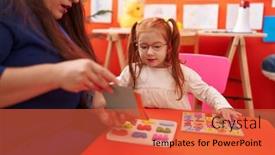  Presentation with playing cards - PPT layouts having teacher-and-student-playing background and a red colored foreground