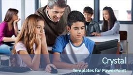  Presentation with school computer labs - Amazing PPT theme having golden earrings with gemstone isolated on black background backdrop and a dark gray colored foreground