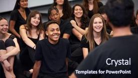  Presentation with art dance - Cool new slides with teacher at performing arts school backdrop and a wine colored foreground