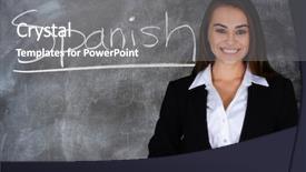  Presentation with ready - Cool new theme with teacher at school backdrop and a  colored foreground