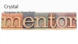  Presentation with mentor - Theme enhanced with teacher counselor - mentor word - isolated text background and a white colored foreground