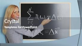  Presentation with teacher - Audience pleasing presentation theme consisting of teacher draw condition of phase synchronism backdrop and a dark gray colored foreground