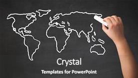  Presentation with teacher - Audience pleasing slide set consisting of teacher drawing the map backdrop and a dark gray colored foreground