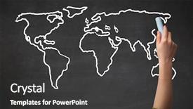  Presentation with africa map - Slide set enhanced with teacher drawing the map background and a dark gray colored foreground