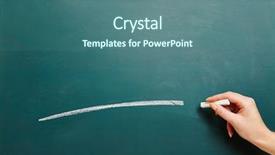  Presentation with green chalkboard - Colorful slides enhanced with teacher drawing white line backdrop and a ocean colored foreground