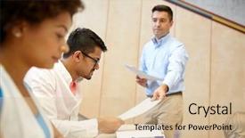  Presentation with high school students - PPT layouts with teacher giving tests to students background and a  colored foreground