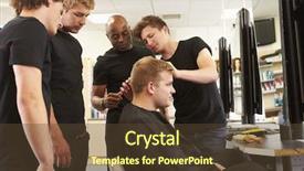  Presentation with helping - Theme having teacher helping students training background and a tawny brown colored foreground