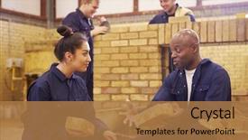  Presentation with helping - PPT layouts enhanced with teacher helping students training background and a coral colored foreground