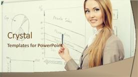  Presentation with business training - Audience pleasing theme consisting of teacher hr - business woman making a presentation backdrop and a  colored foreground