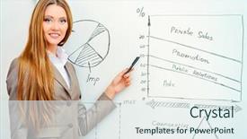  Presentation with business training - Cool new presentation theme with teacher hr - business woman making a presentation backdrop and a  colored foreground