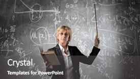  Presentation with e book reader - PPT layouts featuring teacher in a classroom holding background and a dark gray colored foreground