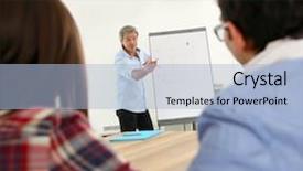  Presentation with marketing - Amazing PPT layouts having teacher in business class doing marketing presentation backdrop and a light blue colored foreground