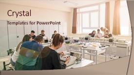  Presentation with vocational - PPT layouts enhanced with teacher in the electronic background and a lemonade colored foreground