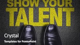  Presentation with show - PPT theme consisting of teacher leader coach - top view of business shoes background and a dark gray colored foreground