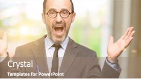  Presentation with wow - Beautiful PPT layouts featuring teacher man using glasses happy backdrop and a coral colored foreground