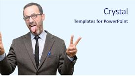  Presentation with teacher - PPT layouts with teacher man using glasses looking background and a white colored foreground