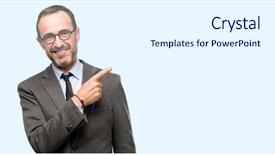  Presentation with teacher - Slide set consisting of teacher man using glasses pointing background and a  colored foreground