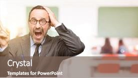  Presentation with teacher - Presentation consisting of teacher man using glasses pointing background and a  colored foreground