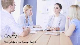  Presentation with working together - PPT theme featuring teacher meetings - young people studying with books background and a lemonade colored foreground