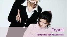 Presentation with nanny - Slide deck having teacher mother woman child conflict background and a lemonade colored foreground