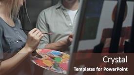  Presentation with consulting - Slides enhanced with teacher-of-painting-consulting background and a tawny brown colored foreground