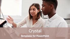  Presentation with piano - Slide set having teacher playing piano in music background and a coral colored foreground