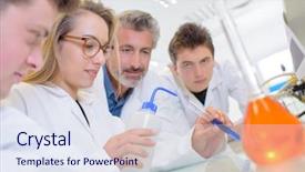  Presentation with liquid - Audience pleasing slide deck consisting of teacher science - liquid inside a florence flask backdrop and a  colored foreground