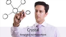  Presentation with organization - Audience pleasing slides consisting of businessman drawing a organization chart backdrop and a lemonade colored foreground