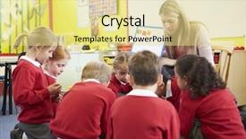  Presentation with pupils reading - Presentation consisting of teacher teaching spelling to elementary background and a blonde colored foreground