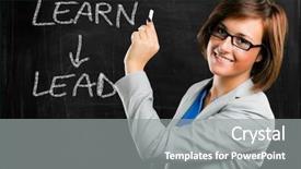  Presentation with motivational - Amazing PPT layouts having teacher training - beautiful woman writing a motivational backdrop and a gray colored foreground