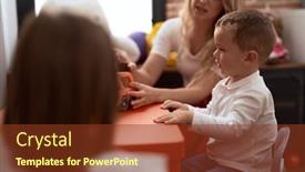  Presentation with cars - Slides having teacher-with-boy-and-girl background and a tawny brown colored foreground