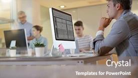  Presentation with apprenticeship - Presentation theme having four graphics - teacher with students in apprenticeship background and a coral colored foreground