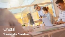  Presentation with apprenticeship - Slide set consisting of teacher with students in apprenticeship background and a coral colored foreground