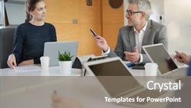  Presentation with students - Beautiful theme featuring teacher with students working aroung backdrop and a  colored foreground